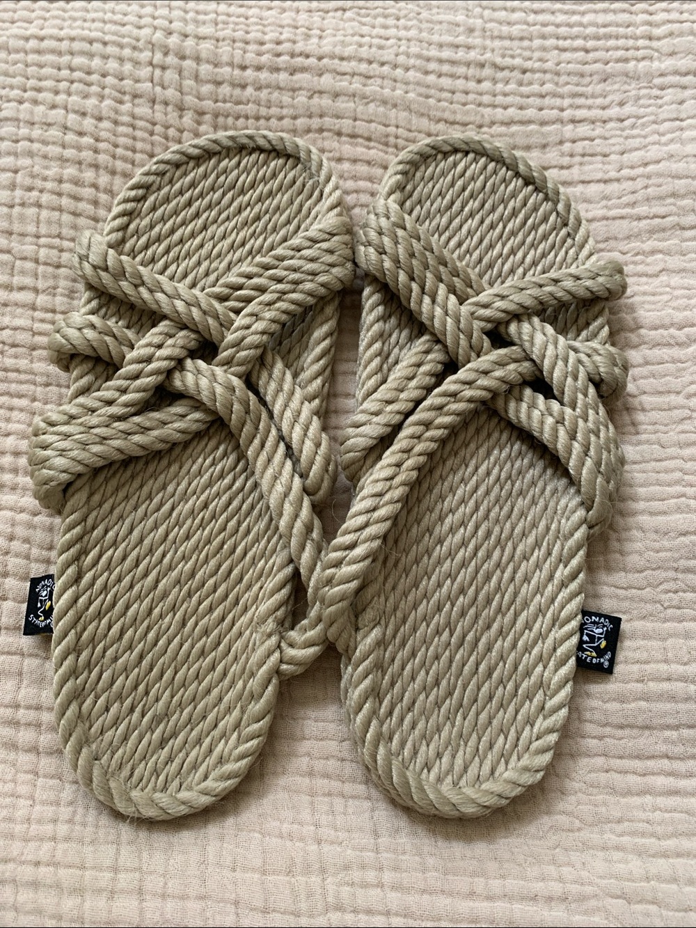 Nomadic State of Mind Slip on  Rope sandal/ Slippers- Camel